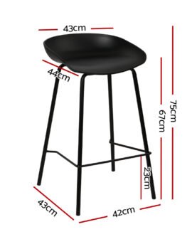 Artiss 4x Bar Stools Kitchen Counter Stools Metal