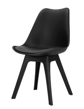 Artiss Dining Chairs Set of 4 Leather Plastic DSW Replica Black