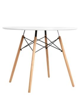 Artiss Dining Table Round White 4 Seater 90CM