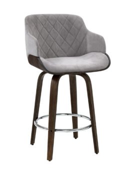 Artiss Bar Stools Swivel Velvet Padded Wooden