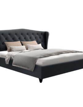 Artiss Bed Frame King Size Charcoal PIER