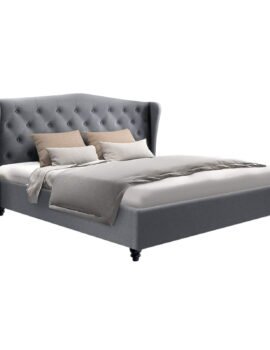 Artiss Bed Frame King Size Grey PIER