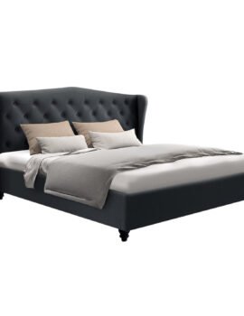 Artiss Bed Frame Queen Size Charcoal PIER