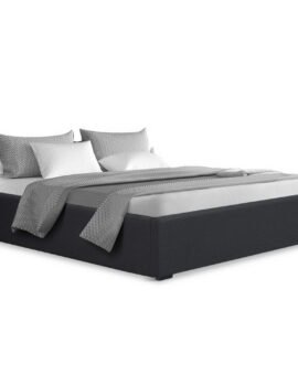 Artiss Bed Frame Double Size Gas Lift Base Charcoal TOKI