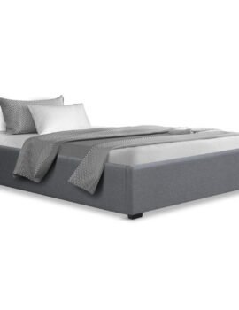 Artiss Bed Frame King Single Size Gas Lift Base Grey TOKI