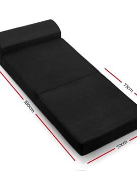 Giselle Bedding Foldable Mattress Folding Foam Bed Mat Black