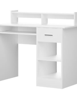 Artiss Computer Desk Shelf Drawer Cabinet White 100CM