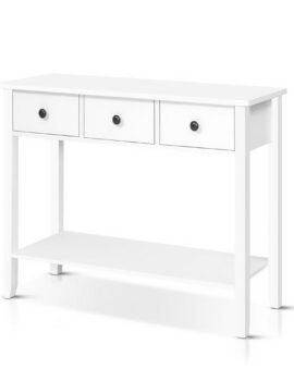 Artiss Console Table 3 Drawers 100CM White Chole