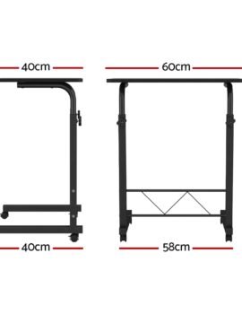 Artiss Laptop Desk Table Adjustable 60CM Black