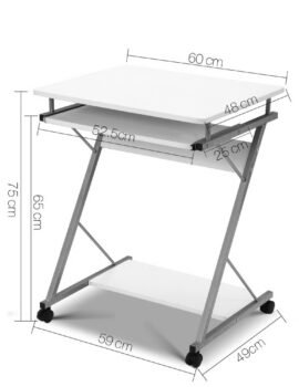 Artiss Computer Desk Keyboard Tray Shelf White 60CM