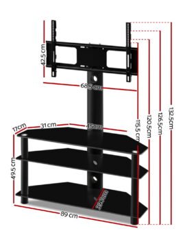 Artiss TV Stand Mount Bracket for 32″-60″ LED LCD 3 Tiers Storage Floor Shelf