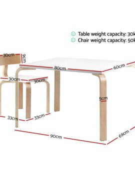 Keezi 5PCS Kids Table and Chairs Set Activity Toy Play Desk