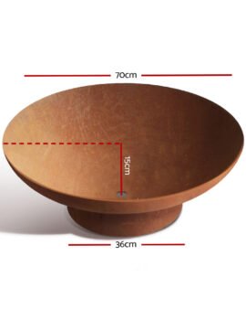 Grillz Fire Pit Bowl Cast Iron Rustic 70cm