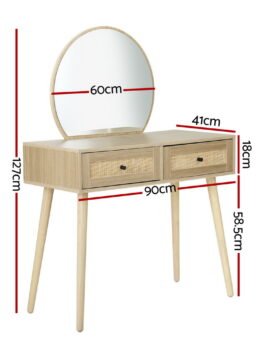 Artiss Dressing Table Set Rattan Frances