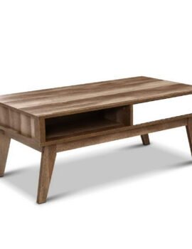 Artiss Coffee Table 2 Drawers Walnut Serena