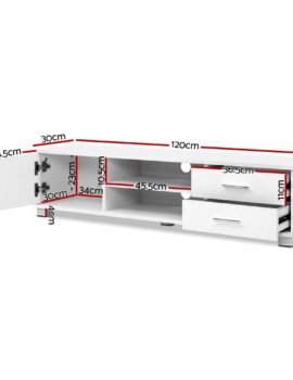 Artiss Entertainment Unit TV Cabinet 120cm White Dylan
