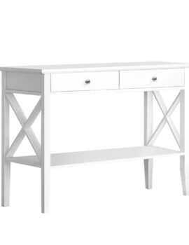 Artiss Console Table 2 Drawers 100CM White Chole
