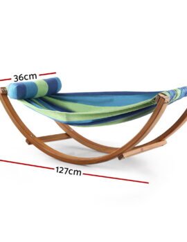 Gardeon Hammock Bed Outdoor Camping Kids Timber Hammock Rocking