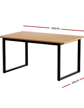 Artiss Dining Table 6 Seater Kitchen Cafe Rectangular Wooden Table 150CM