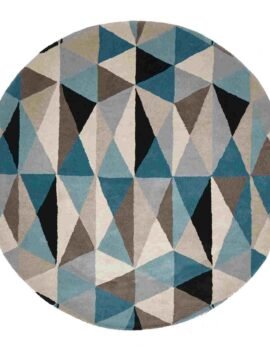 Matrix 901 Turquoise Round By Rug Culture – 150X150CM ROUND