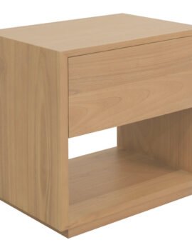 Oscar 1 Drawer Bedside Table (Natural)
