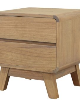 Providence 2 Drawer Bedside Table (Natural)