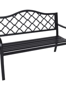 Wallaroo Steel Outdoor Garden Bench – Elegant
