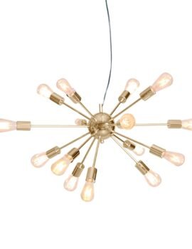 Sarantino 15-Light Sputnik Chandelier in Brass Finish