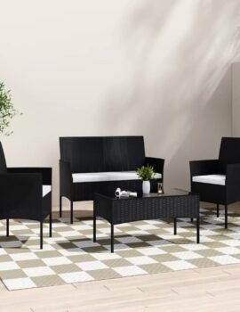 Ville 4-Seater PE Wicker Outdoor Lounge Sofa Set