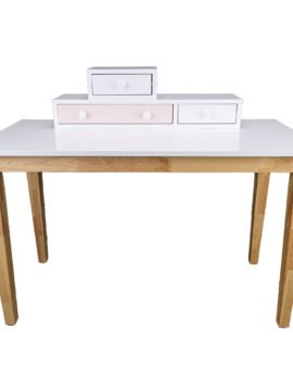 Reader Kids Children Study Computer Desk 120cm Table Rubber Wood – Pink