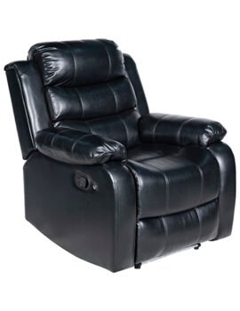 Chelsea 1R Seater Finest Leatherette Recliner Feature Console LED Light Ultra Cushioned