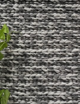 Harlow Cue Charcoal Wool Blend Rug 160×230