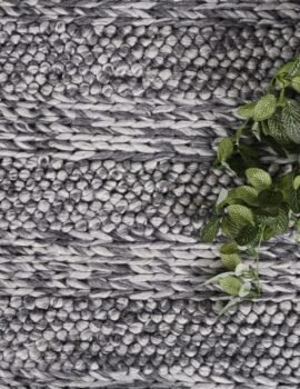 Harlow Ringlets Charcoal Wool Blend Rug 240×330