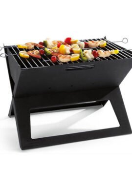 Portable Notebook Grill Foldable Folding Charcoal BBQ Camping Picnic Barbecue