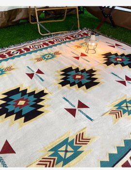 2pcs pack set 180*340cm Bohemian Picnic Blanket, Waterproof Camping Blanket, Outdoor Rug for Camping, Picnic, Beach